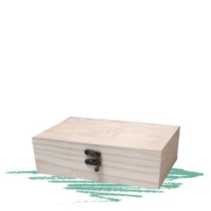 קופסת עץ עם סגירה לצביעה וקישוט אומנותי