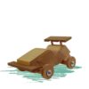 מכונית מירוץ צעצוע - ילדים בונים בעץ